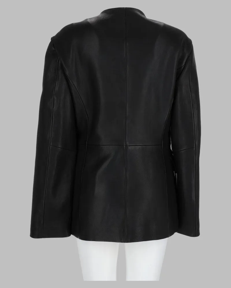 ALYSI Leather Jacket — Black Black