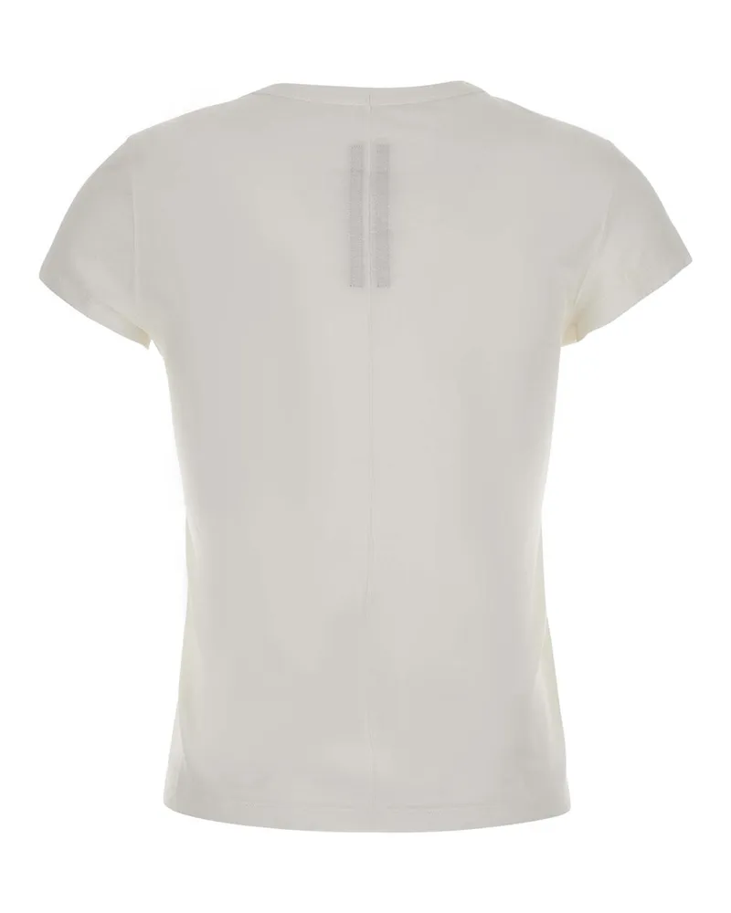 Rick Owens Cropped Cotton T-Shirt — White White