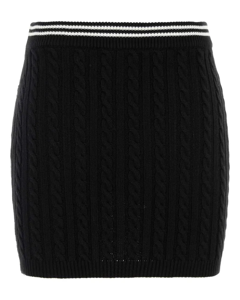 Alessandra Rich Fabx3687k4264 0091 Black Exterior: Cotton Gonne Skirt Black