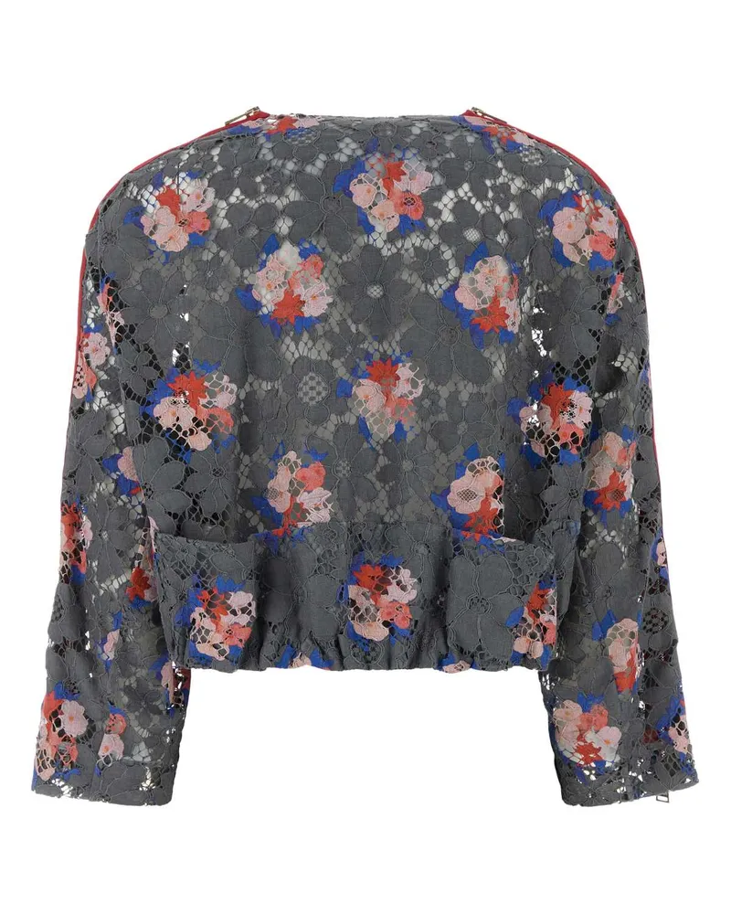 Fendi Printed Blazer — Gray Gray