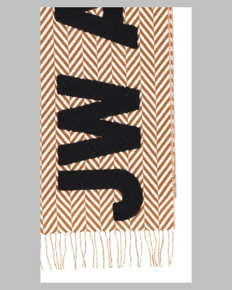 J.W.Anderson Virgin Wool Herringbone Scarf — Multicolor Multicolor