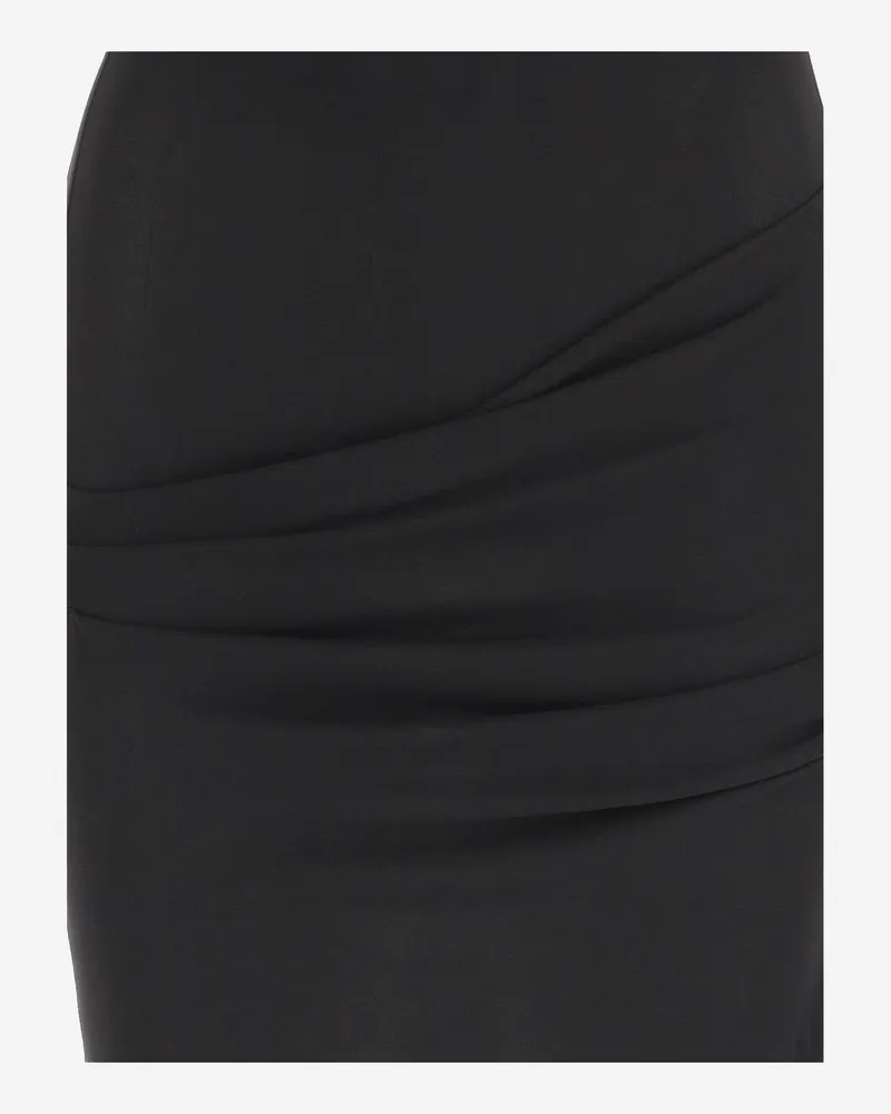Jacquemus Women's Draped Mini Dress Black Viscose Black