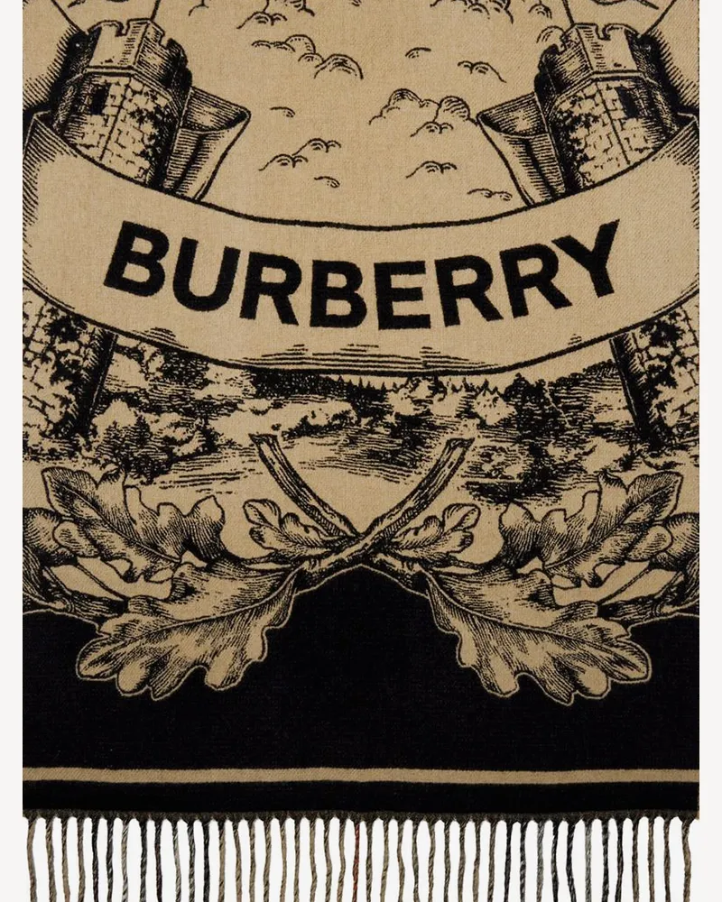 Burberry Unisex Scarf Gallant Knight Beige Cashmere Scarfs Beige