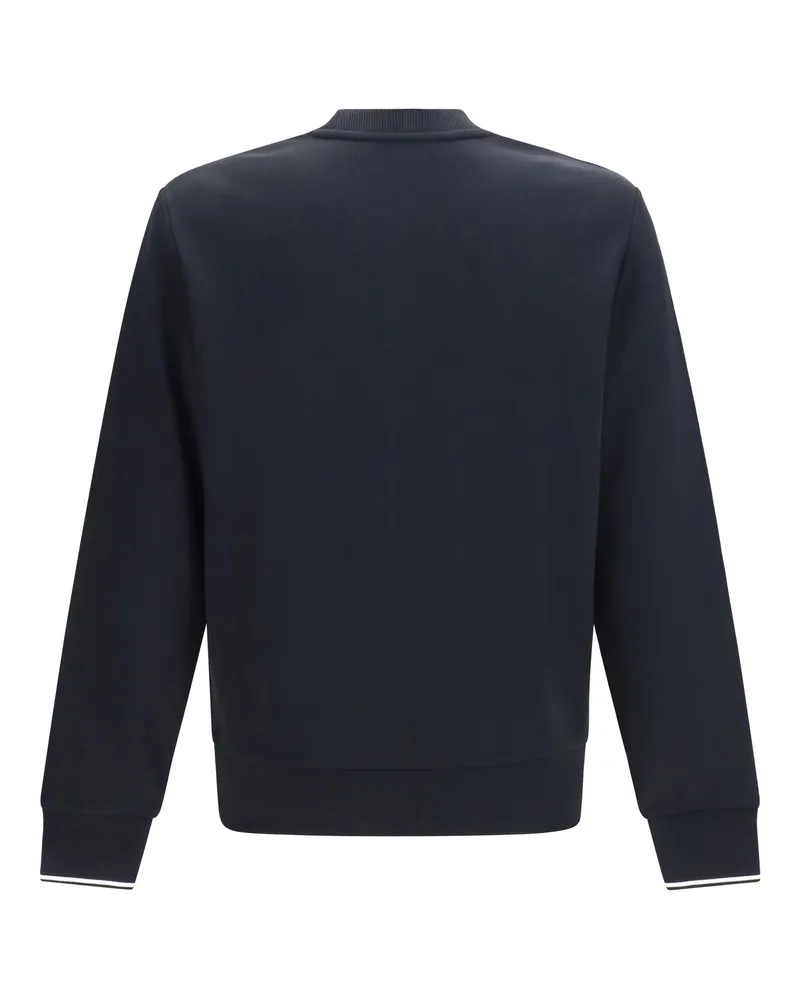 Fred Perry Men's Crewneck Sweatshirt With Logo Black Cotton Sweatshirts Sweater Black