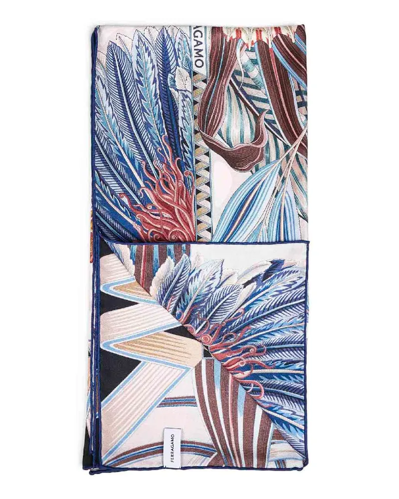 Ferragamo Women's Silk Scarf Fiori E Farfalle Multicolour Scarfs Multicolor