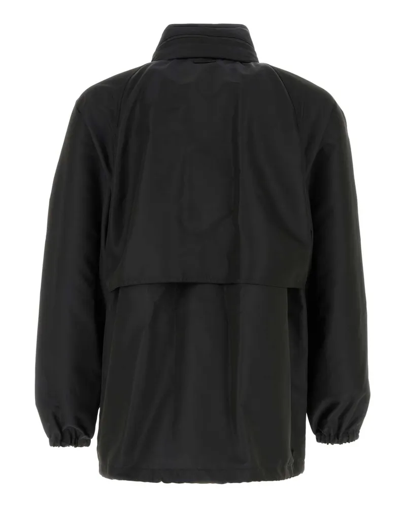 Saint Laurent Men's Black Polyester Windbreaker Bleuoutremer Abiti Dress Black