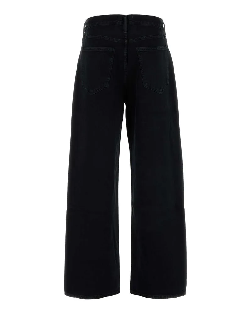 AGOLDE Women's Low Slung Baggy Jeans Black Cotton Black