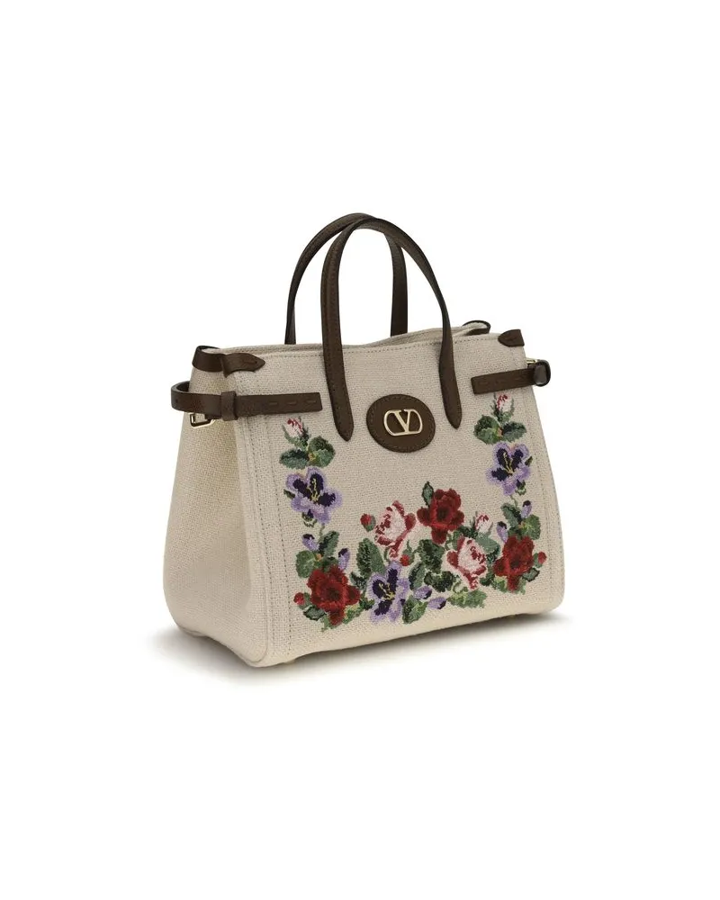 Valentino Garavani Women's Beige Linen Shoulder Bag Beige