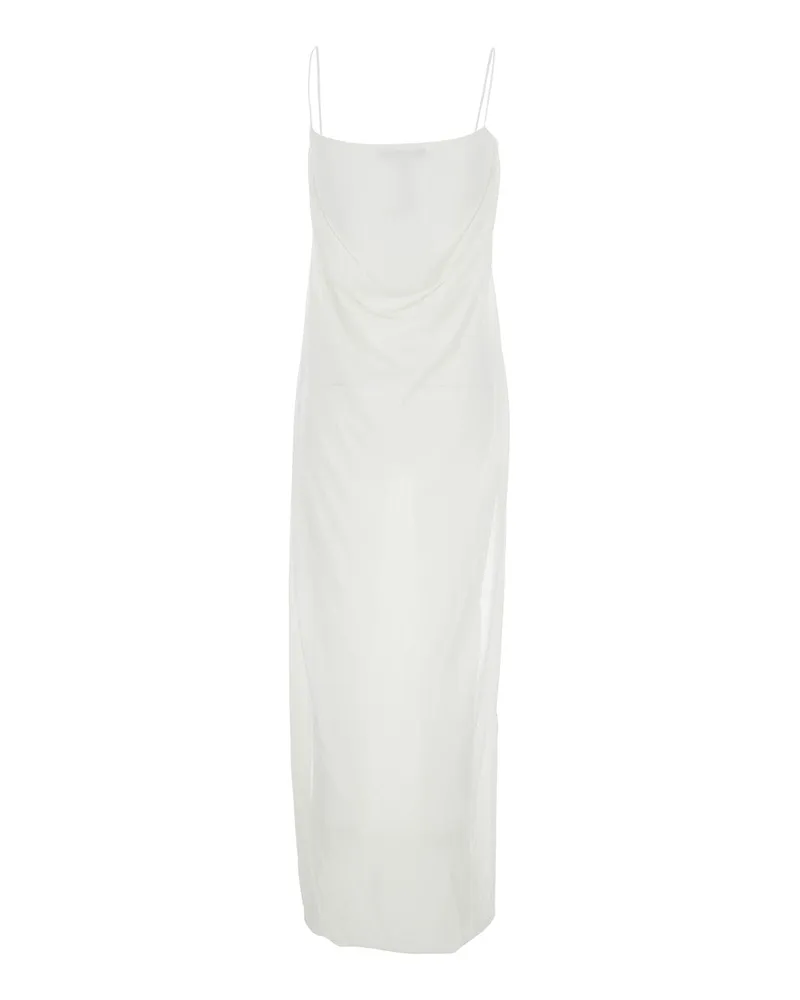 Jacquemus Viscose Slip Dress — White White