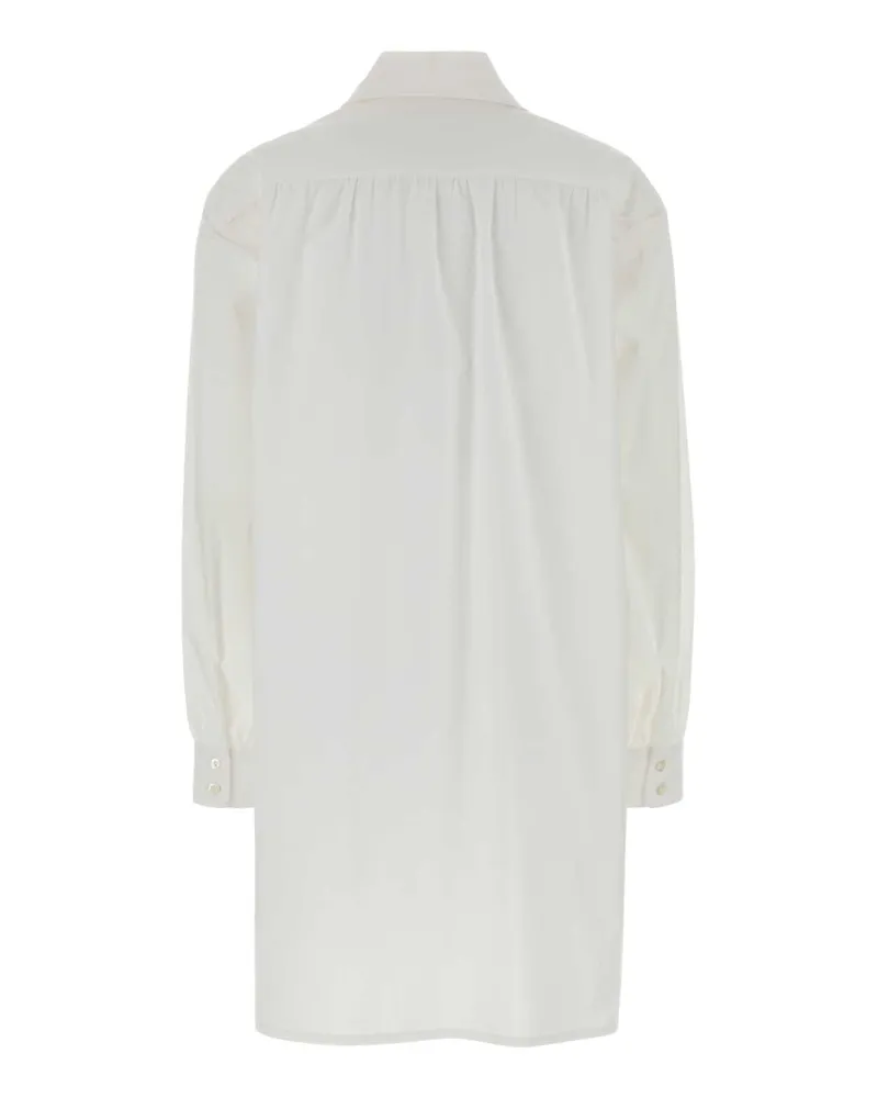 Moschino Women's White Stretch Poplin Shirt Dress Fantasiabianco Exterior: Cotton Elastane Abiti White