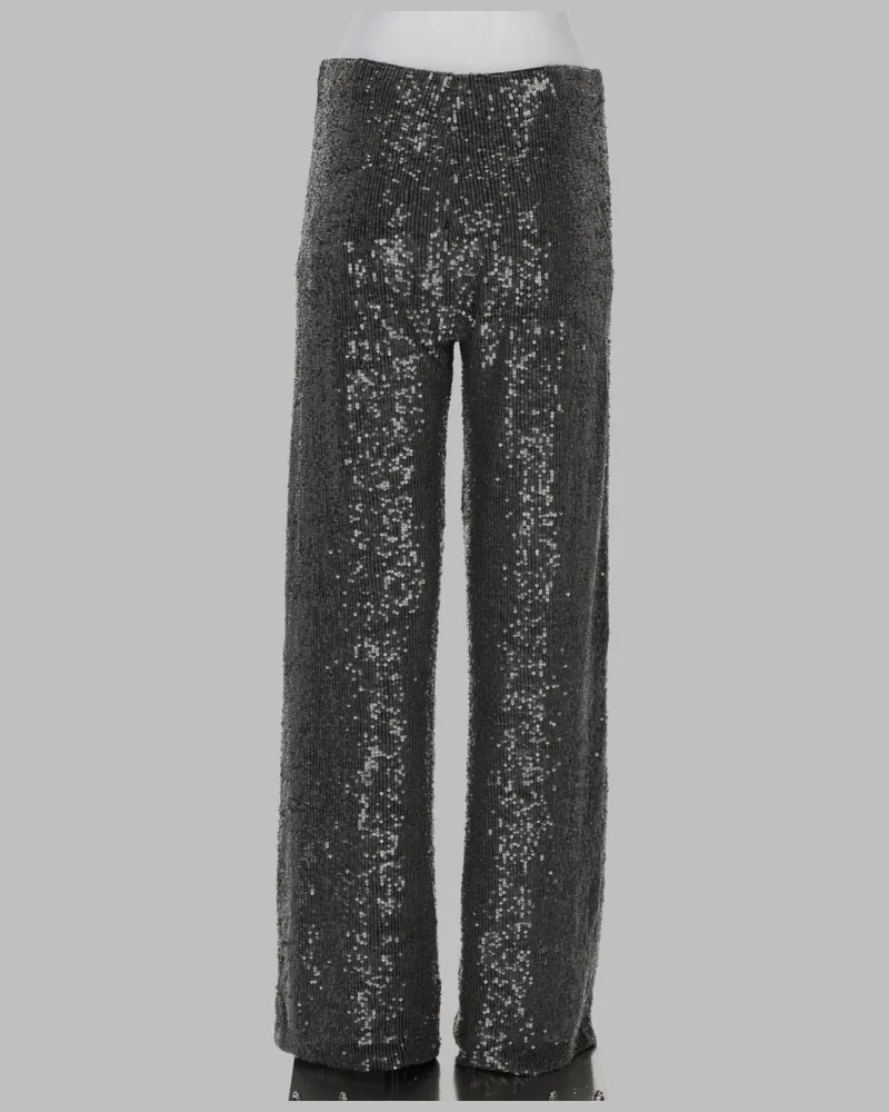 P.A.R.O.S.H. Sequin-Embellished Trousers — Gray Gray