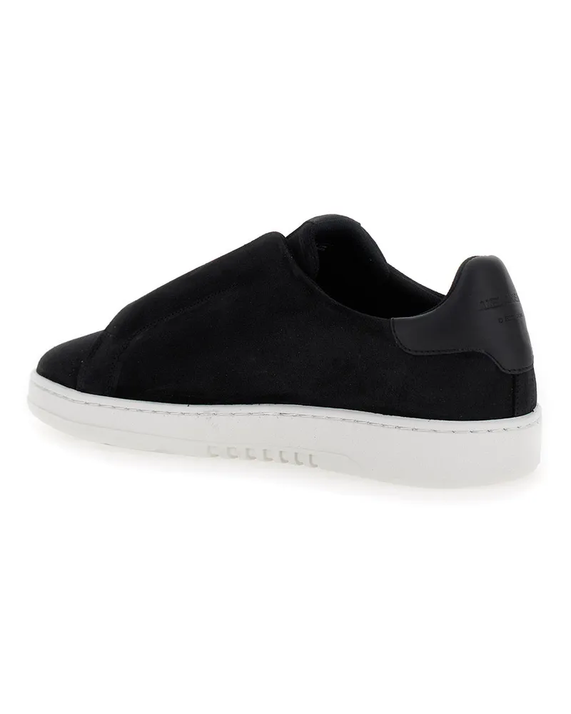 Axel Arigato Men's Low Sneakers Dice Laceless Black Suede Recycled Polyester Trainers Black