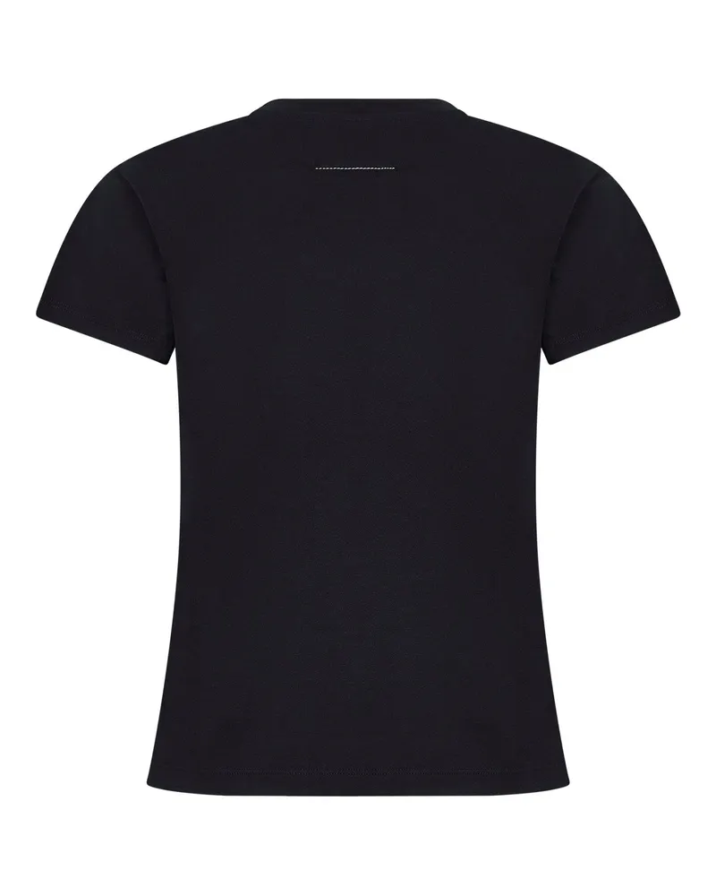 Maison Margiela Women's T-Shirt Numeric Cotton Black T-Shirts & Jerseys Black