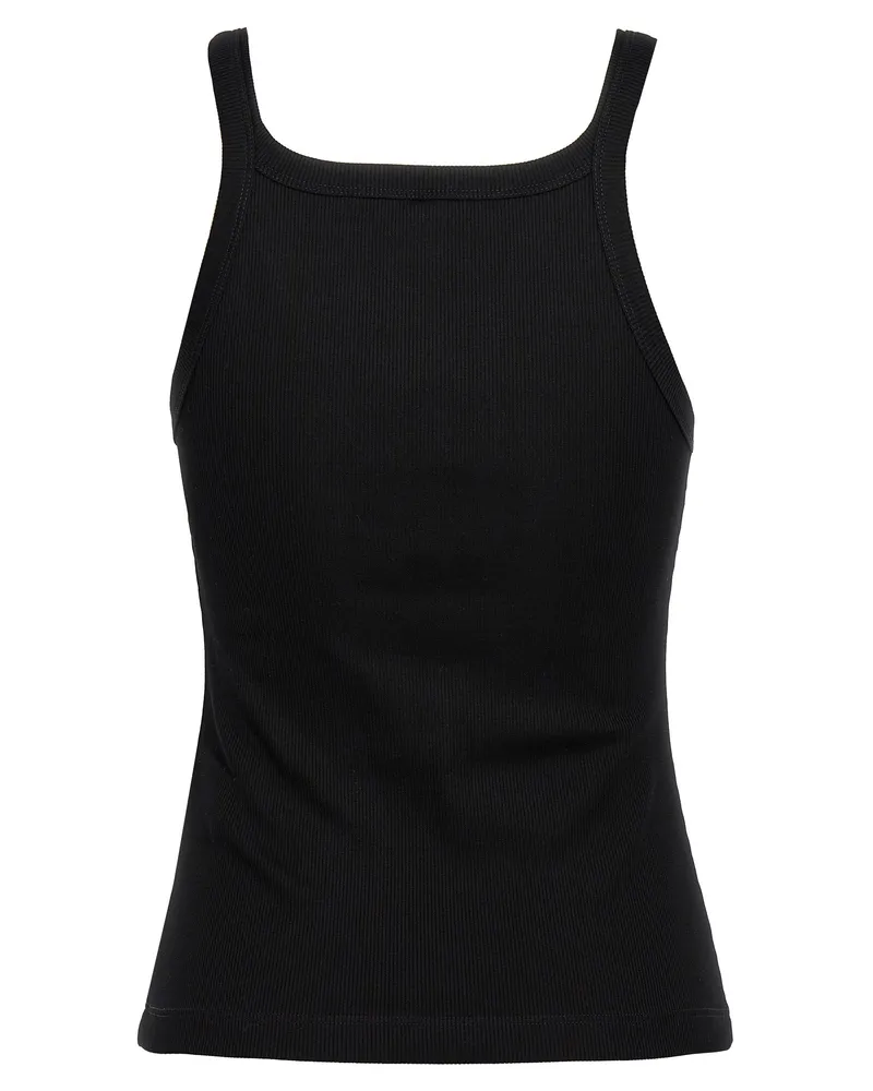 Fendi Women Black Cotton Sleeveles T-Shirt Black