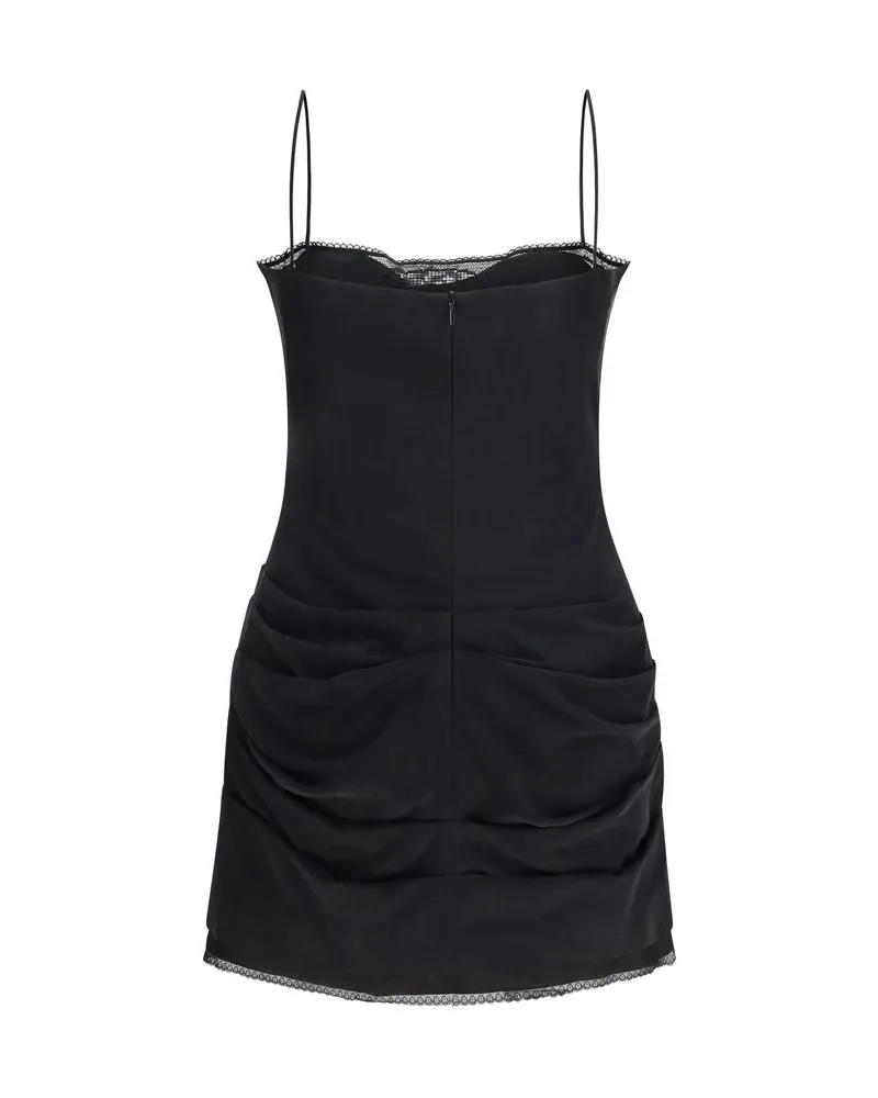 Magda Butrym Women Black Silk Cocktail Dress Black