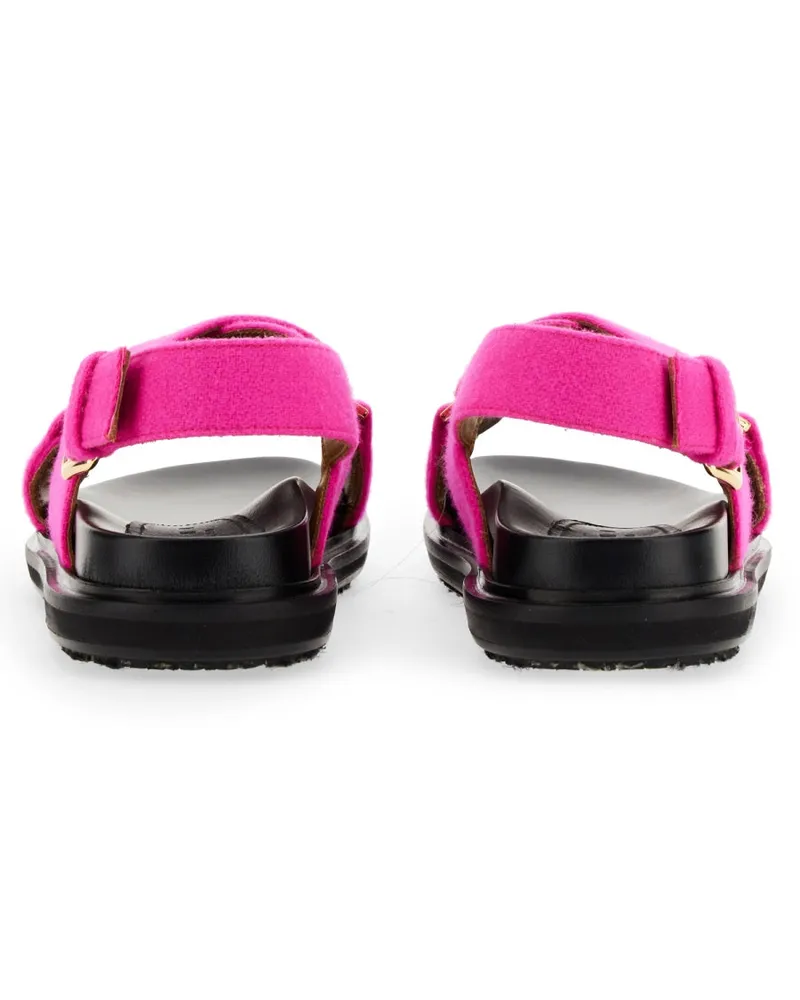 Marni Criss Cross Leather Sandal — Pink Pink