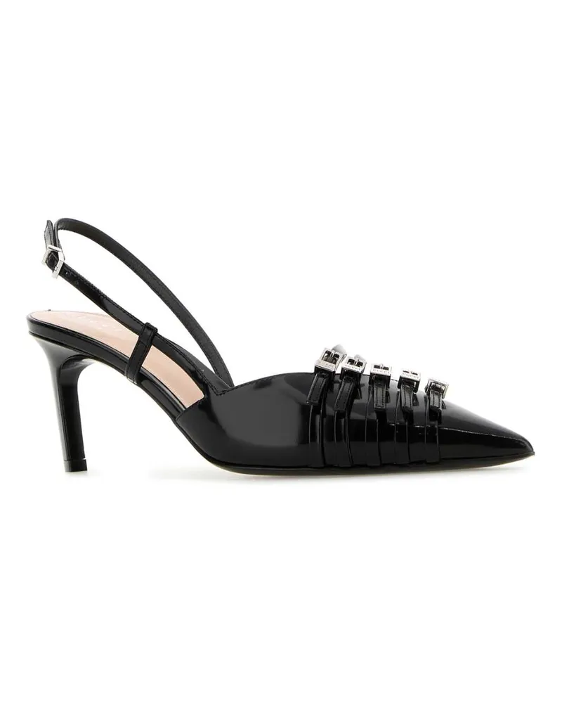 Gucci Women's Black Leather Pumps Nero Scarpe Con Tacco Black