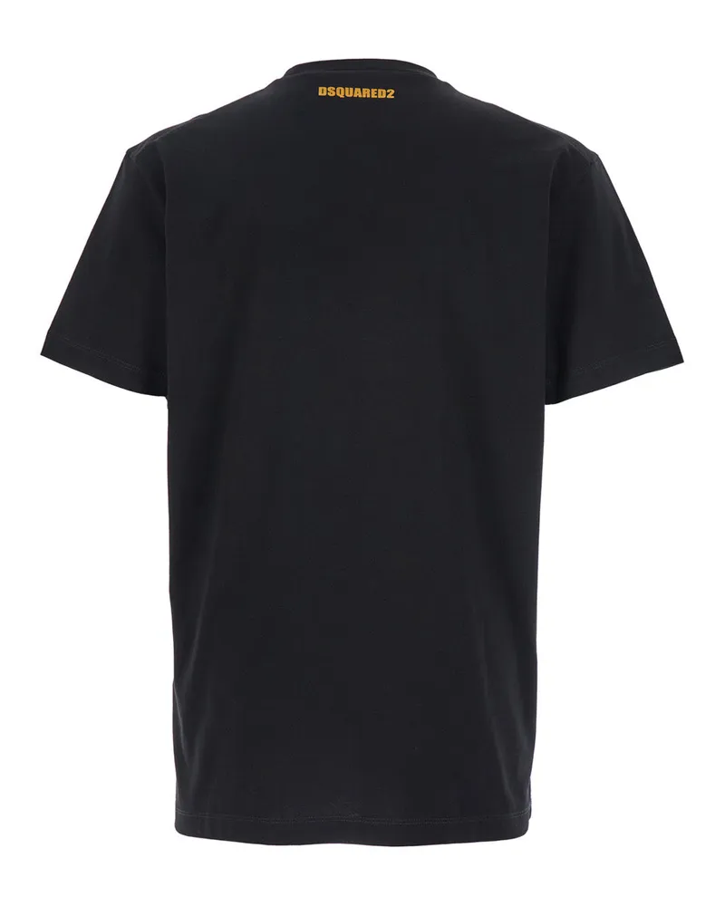 Dsquared2 Logo-Print Cotton T-Shirt — Black Black