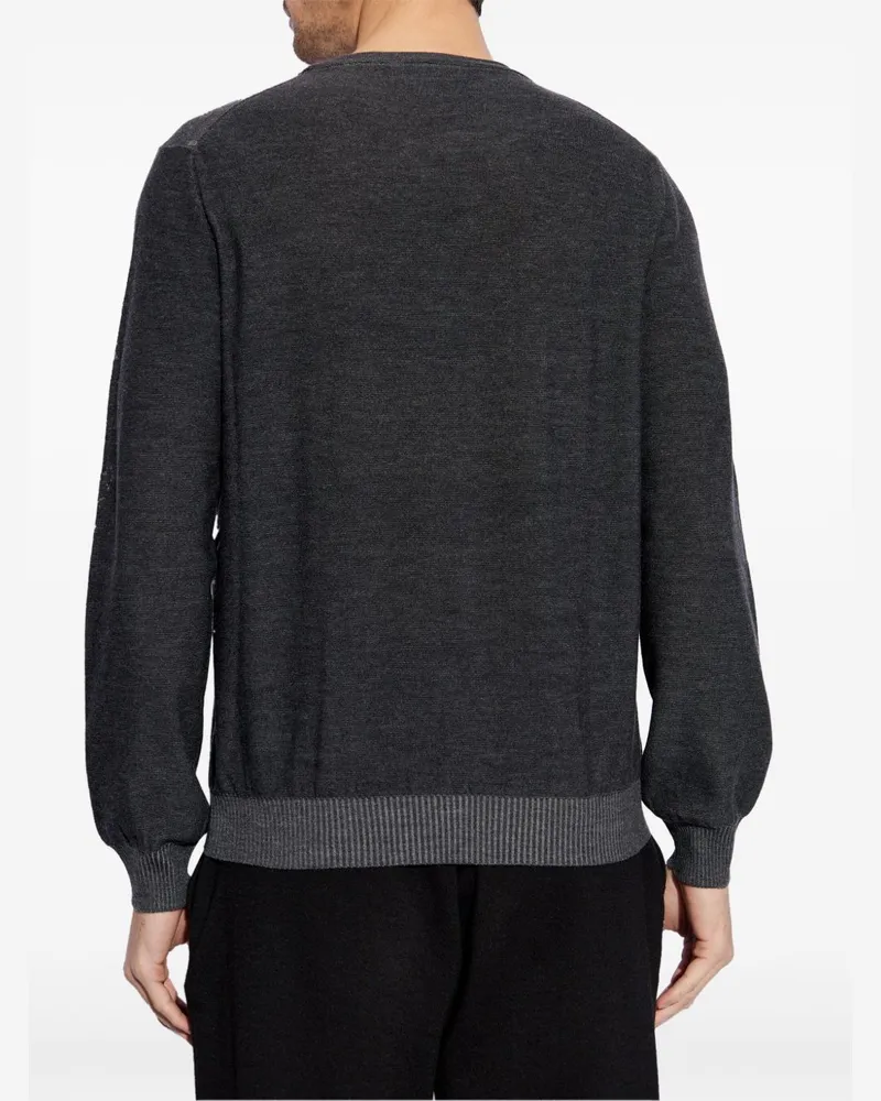 Alexander McQueen Skull Wool Sweater — Charcoal Charcoal