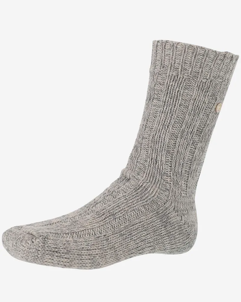 Birkenstock Unisex Socks Twist Stretch Cotton Blend Grey Gray