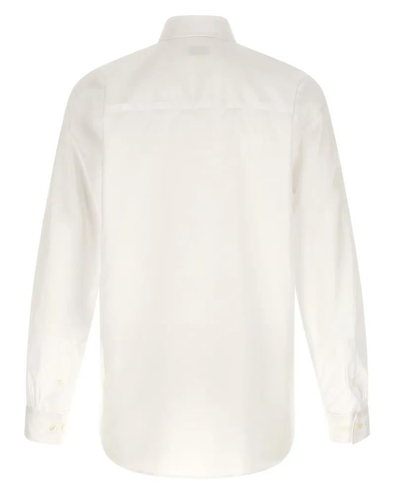 Dries van Noten Integrated Tie Panel Shirt — White White