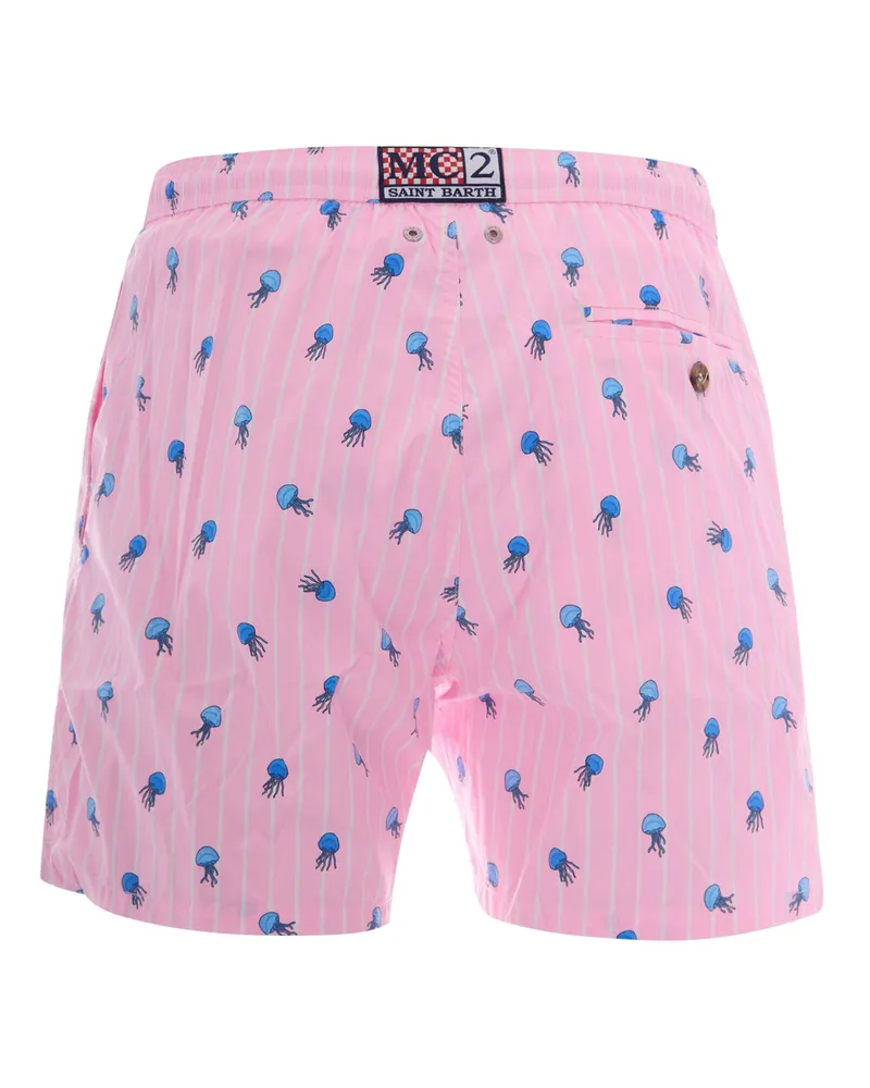 MC2 Saint Barth Men's Swim Shorts Lighting Micro Stretch Pink Polyester Pink