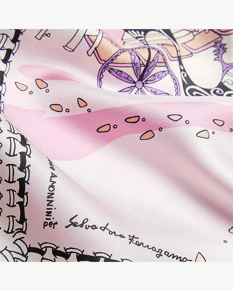 Ferragamo Women's Silk Scarf Pink Scarfs Pink