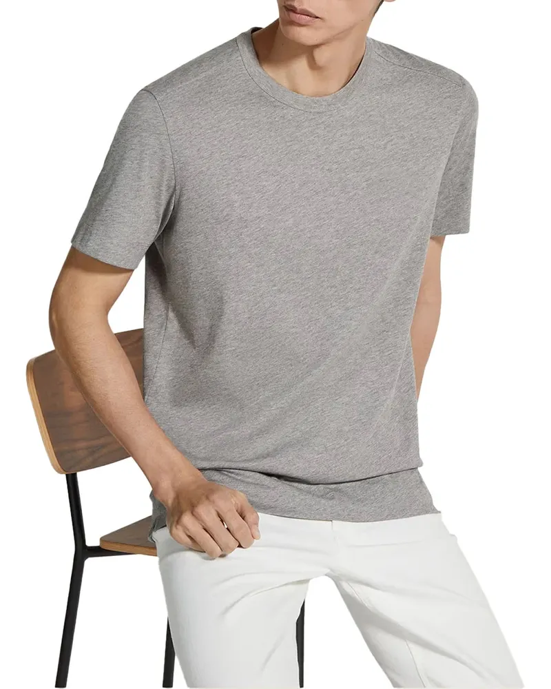 Ermenegildo Zegna Cotton Crew Neck T-Shirt — Gray Gray