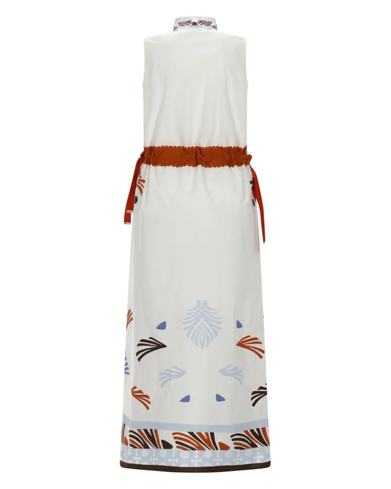 Herno Multicolor Print Cotton Midi Dress — Multicolor Multicolor