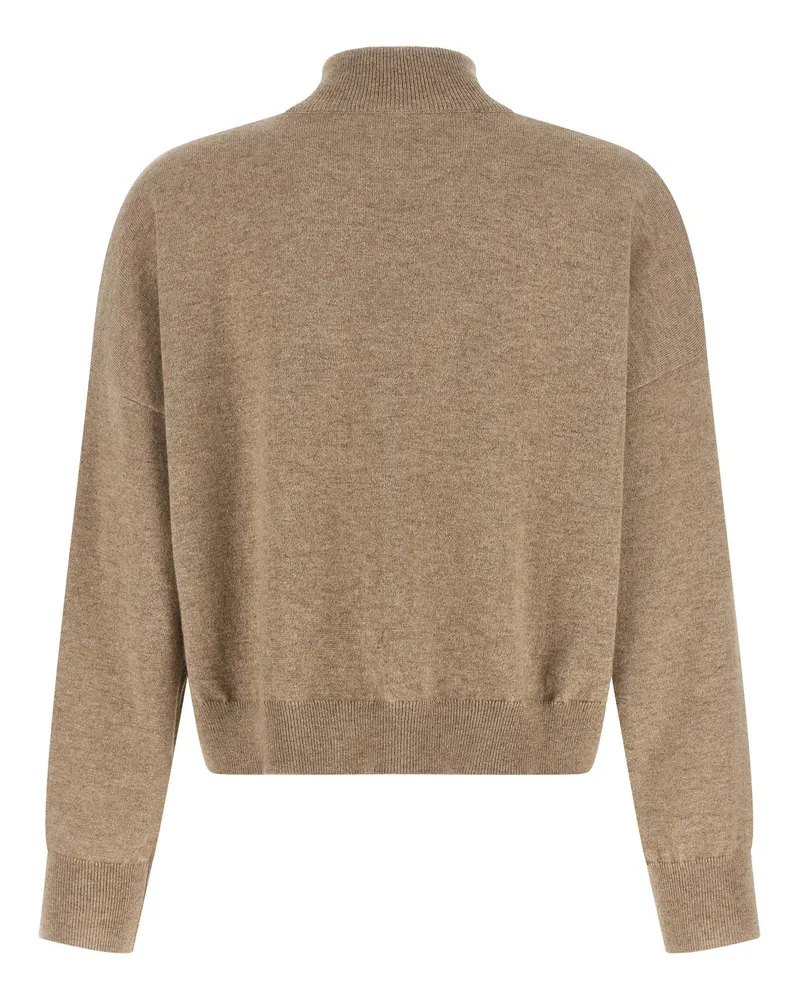 Brunello Cucinelli Sequin Cashmere Sweater — beige Beige
