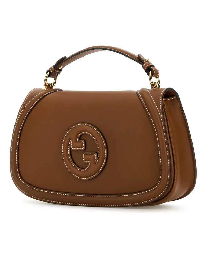 Gucci Women's Caramel Leather  Blondie Handbag Sundial Borse A Mano Brown