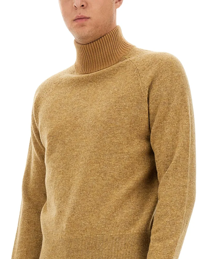 Dries van Noten Mutated Shirt Sweater — Beige Beige