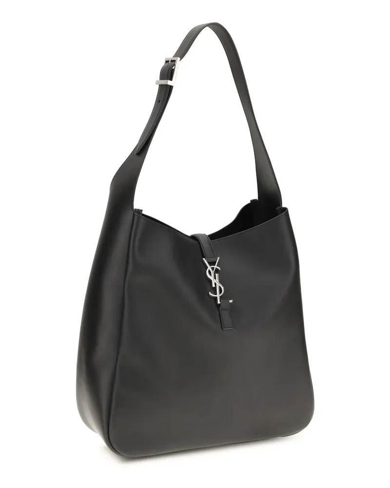 Saint Laurent Women's Le 5 À 7 Large Shoulder Bag Nero Calf Leather Bos Taurus Black