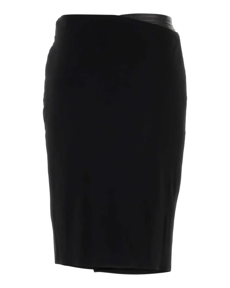 Versace Women's Black Stretch Viscose Skirt 1.outer Fabric:elastane Gonne Black