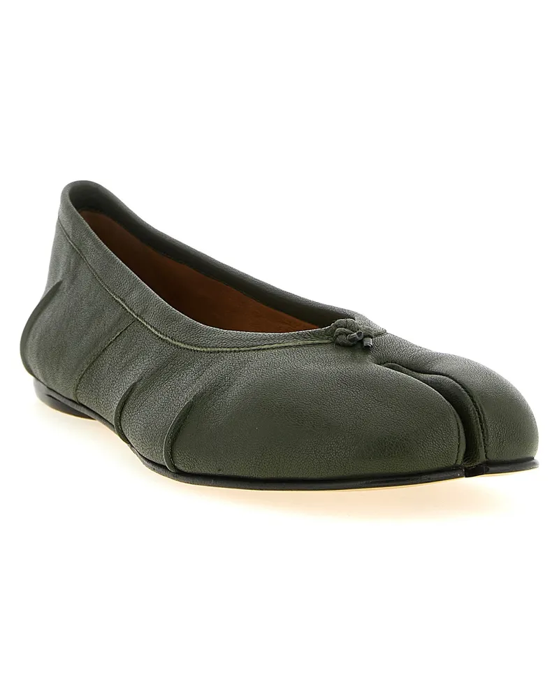 Maison Margiela Women's Bicolor Lambskin Ballet Flats Green