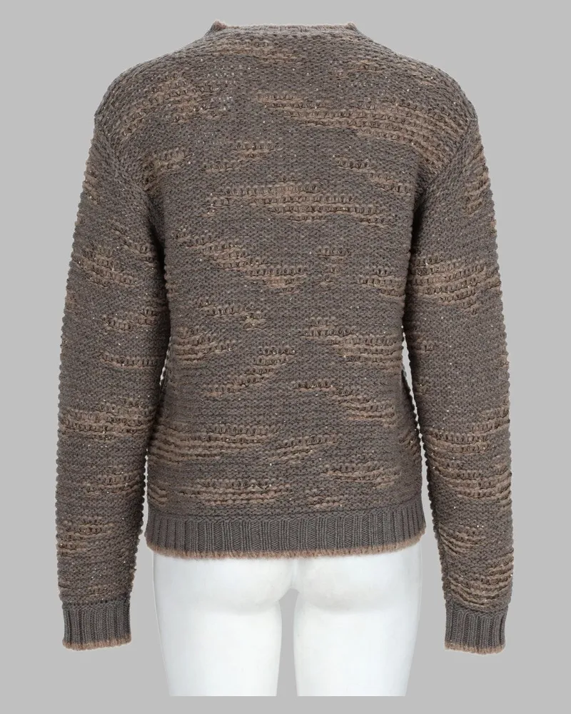 Fabiana Filippi Sequin-Embellished Wool Blend Sweater — Gray Gray