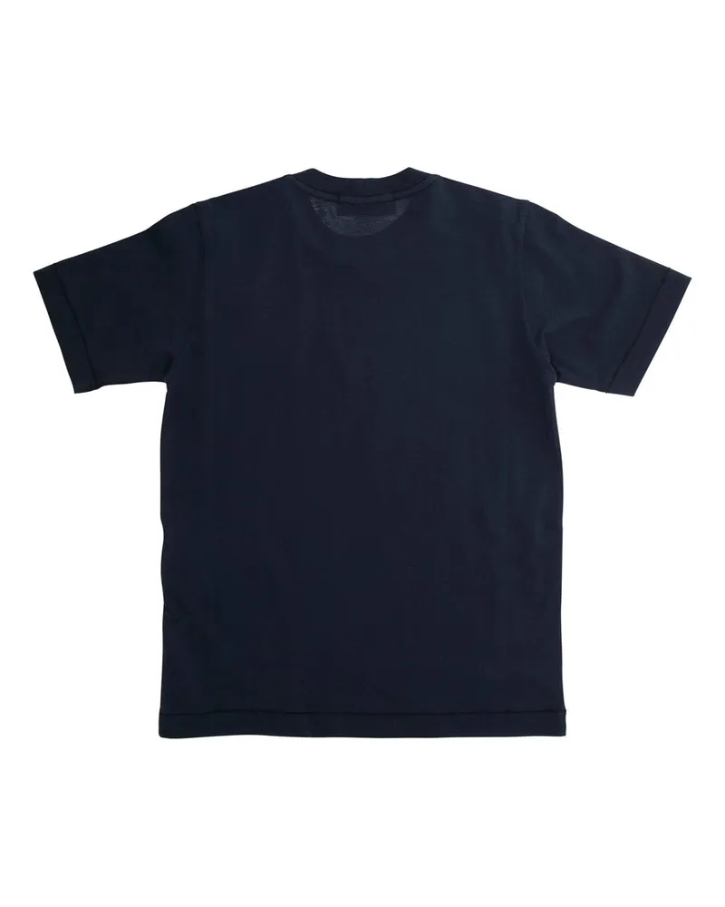 Stone Island Logo-Patch Cotton T-Shirt — Navy Navy