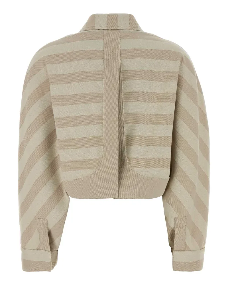 Fendi Lido-26 Exterior: Cotton Giubbini Jacket Beige
