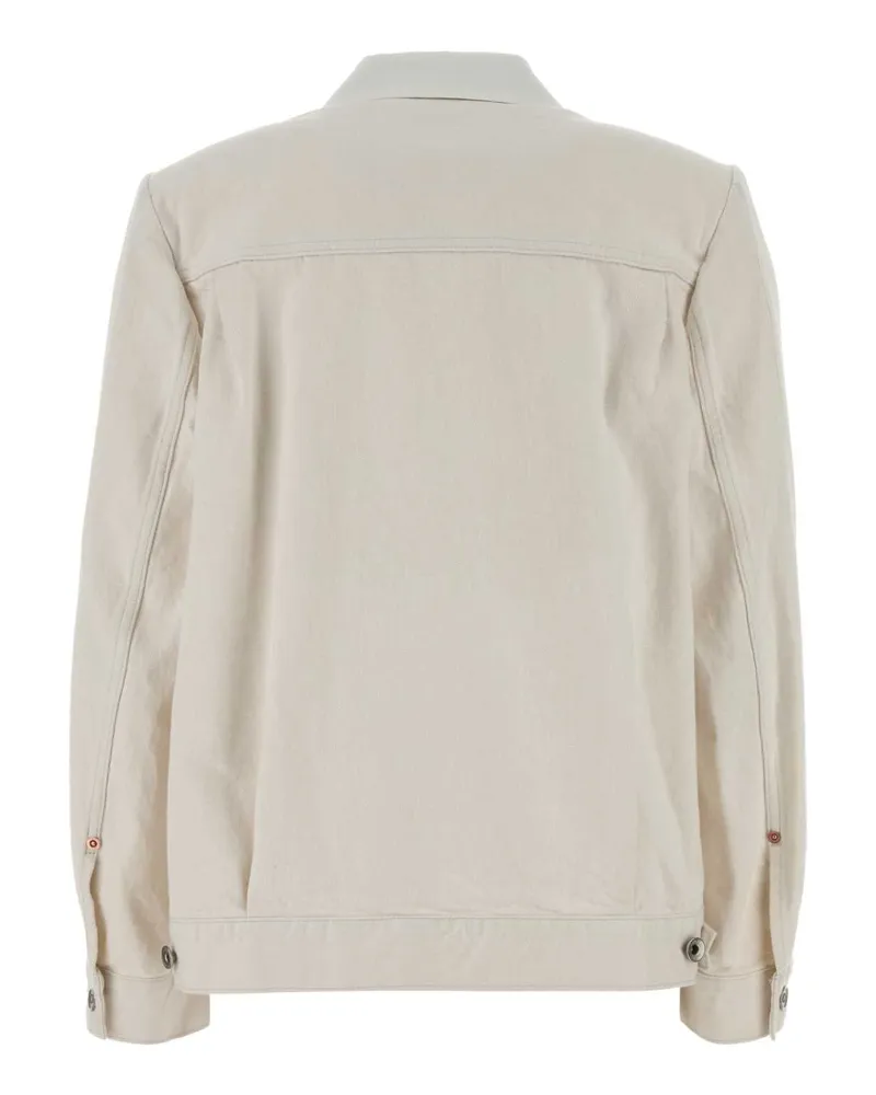 Sacai Women's Ivory Twill And Denim Blazer Offwhite Giacche E Gilet Jacket White