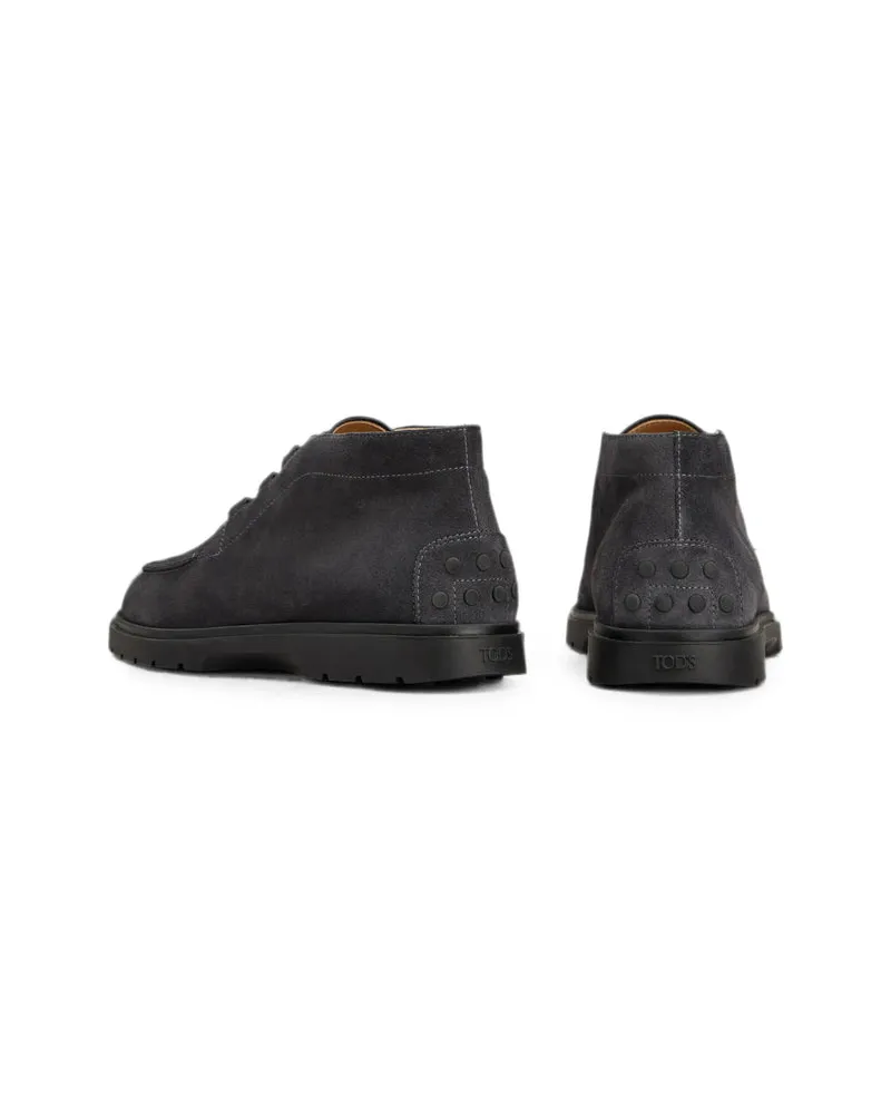 TOD'S Suede with Gommino Detail Sneakers — Gray Gray