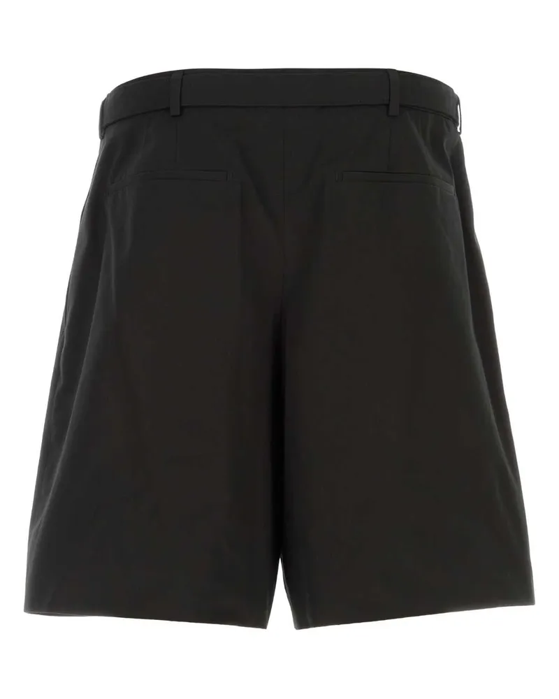Saint Laurent Men's Black Poplin Bermuda Shorts Noir Exterior: Cotton Black