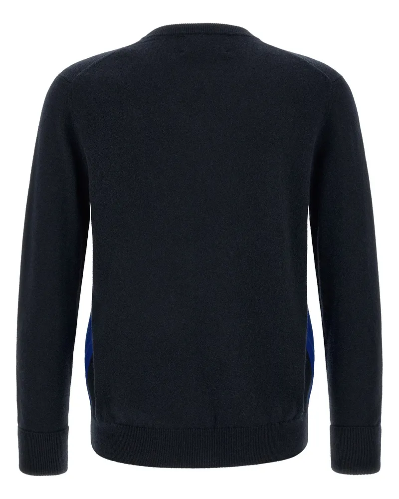 Ballantyne Diamond Intarsia Cashmere Sweater — Navy Navy
