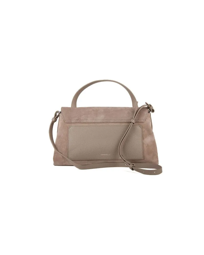 Coccinelle Women's Top Handle Bag Warm Taupe Cowhide - Top-Handle-Bags Taupe