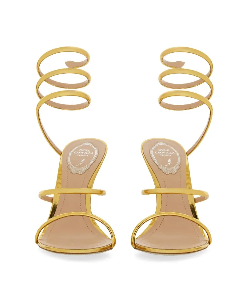 René Caovilla Cleo Sandal — Gold Gold