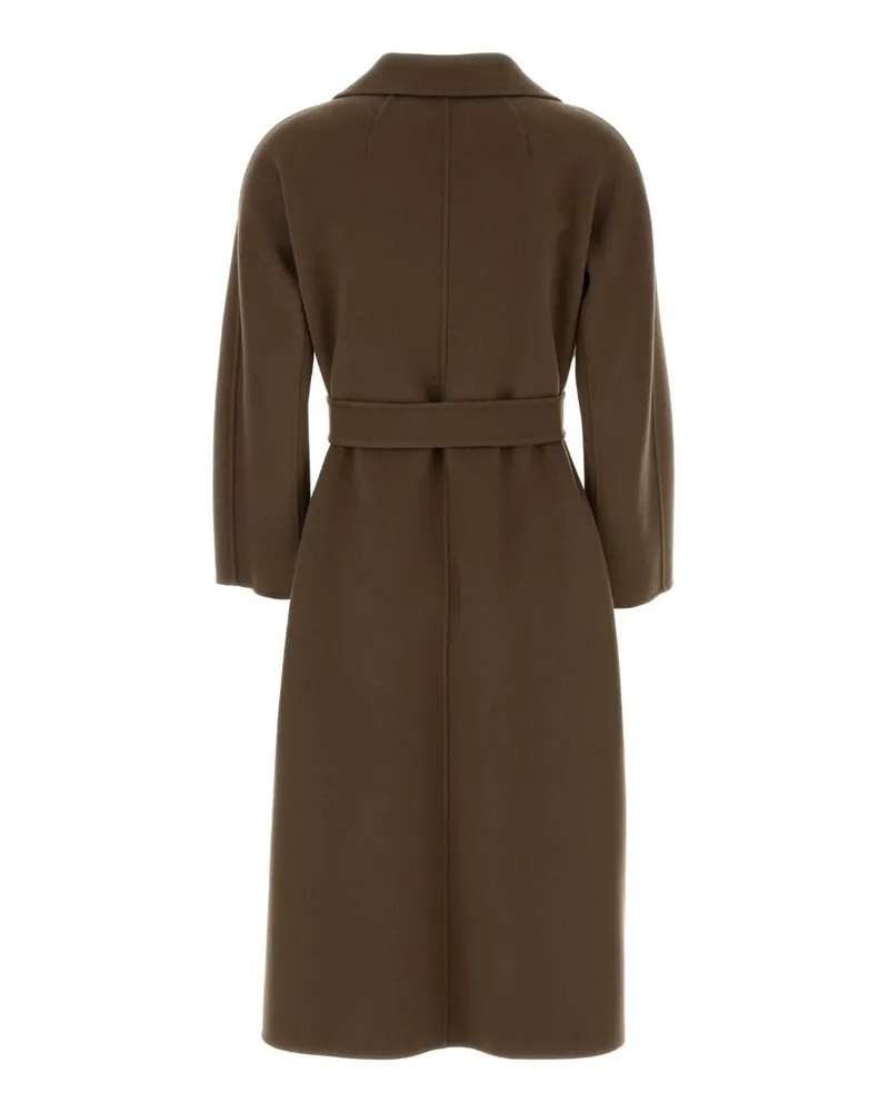 Max Mara Women's Mud Wool Esturia Coat New Dark Gold Exterior: Virgin Cappotti Brown