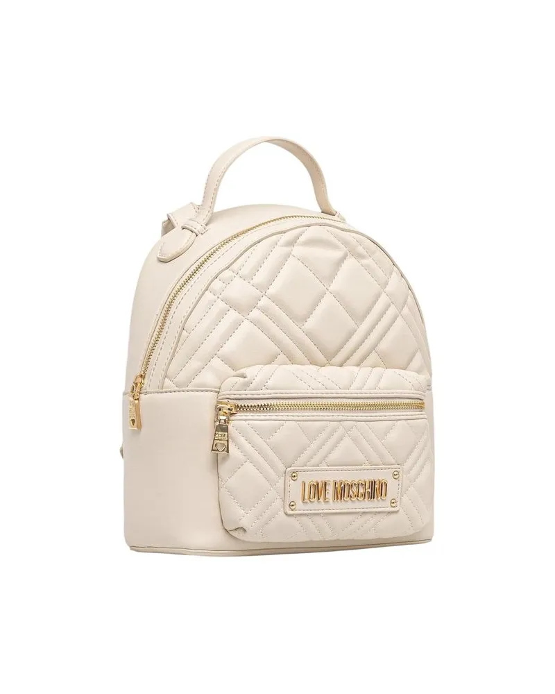 Moschino Women's Beige Polyethylene Backpack Beige