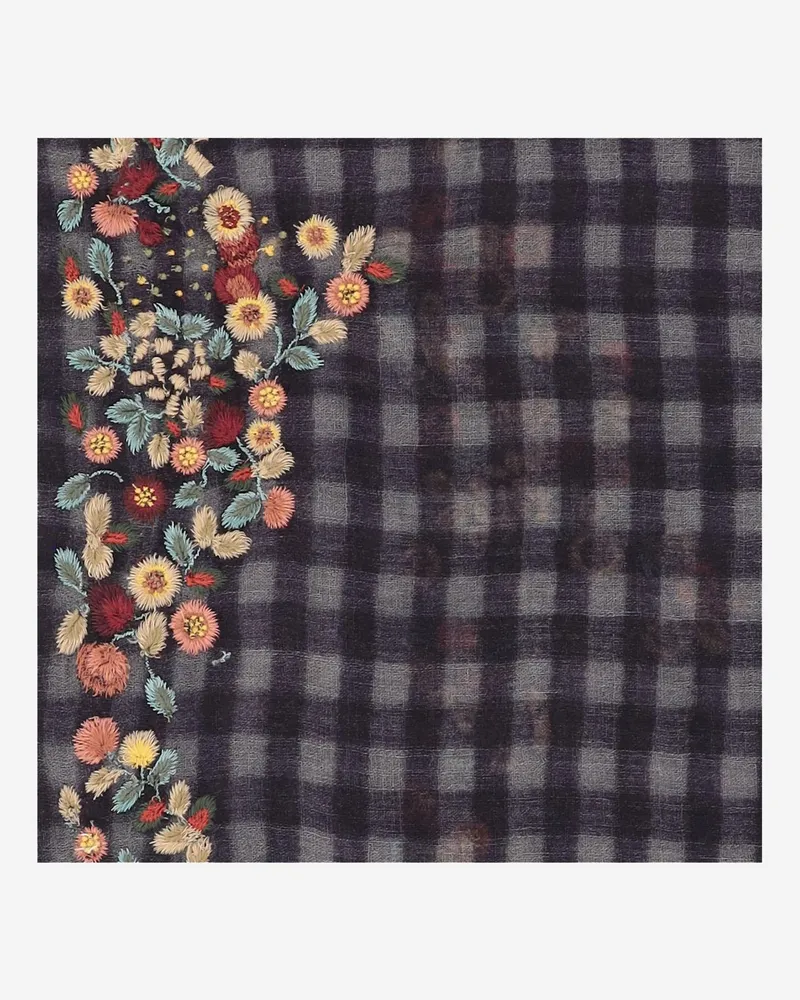 Faliero Sarti Women's Scarf Pratilia Wool-Blend Multicolour Polyester Scarfs Black