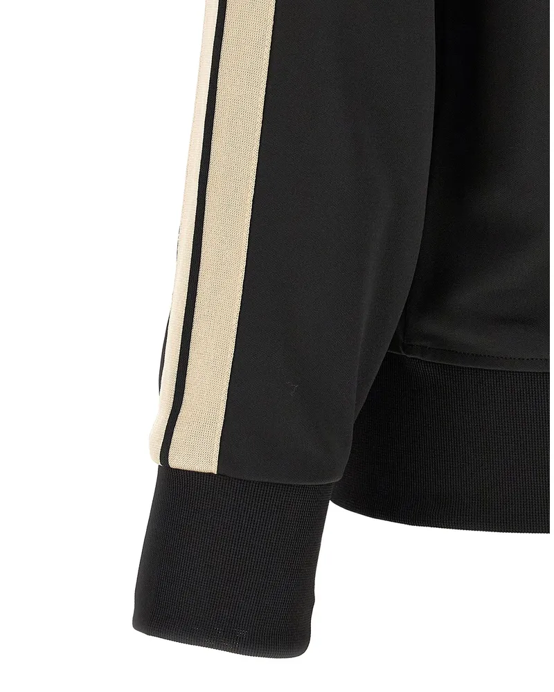 Palm Angels Track-Stripe Technical Sweatshirt — Black Black