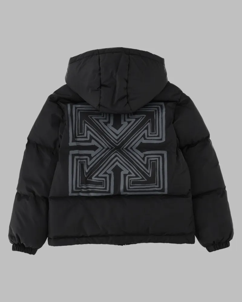 OFF-WHITE Arrow Monogram Puffer Down Jacket — Black Black
