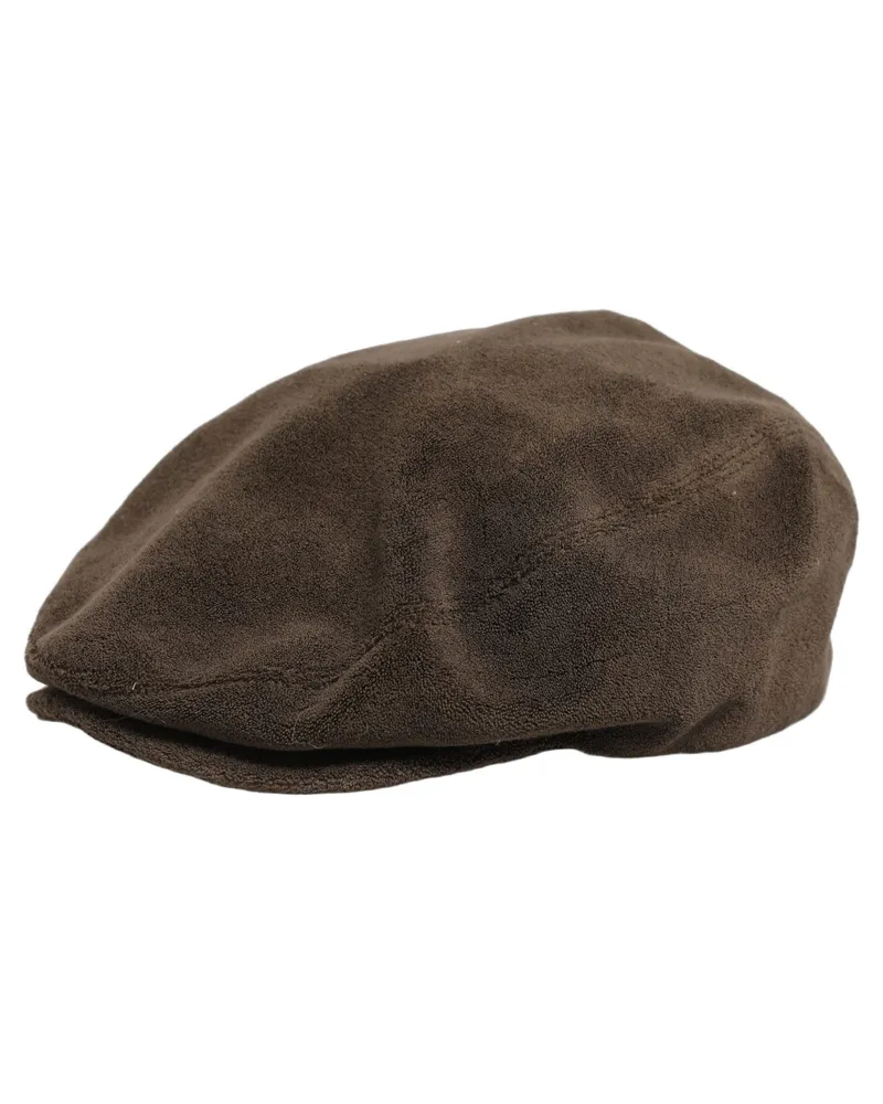 Dolce & Gabbana Men Brown Cotton Newsboy Cloth Capello Hat Brown